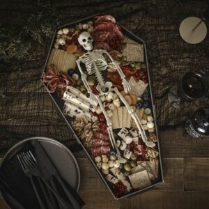 Centre de Table Halloween Cercueil et Squelette